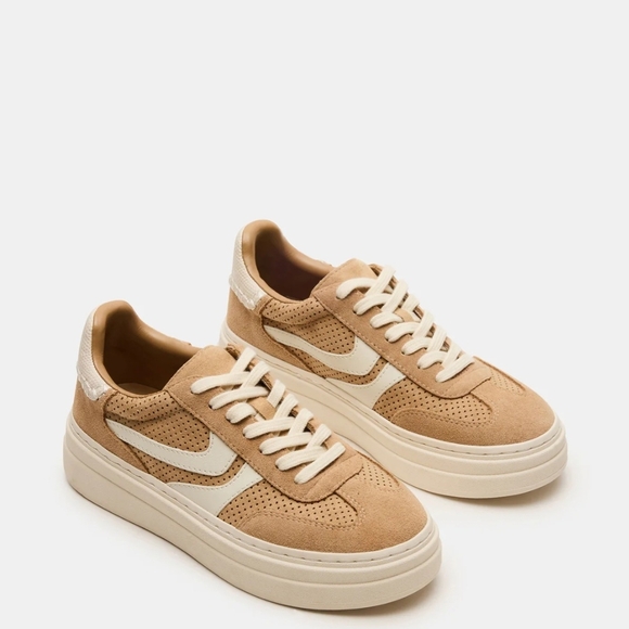 Steve Madden Tan and Cream Women's Sneakers - Picture 9 of 12